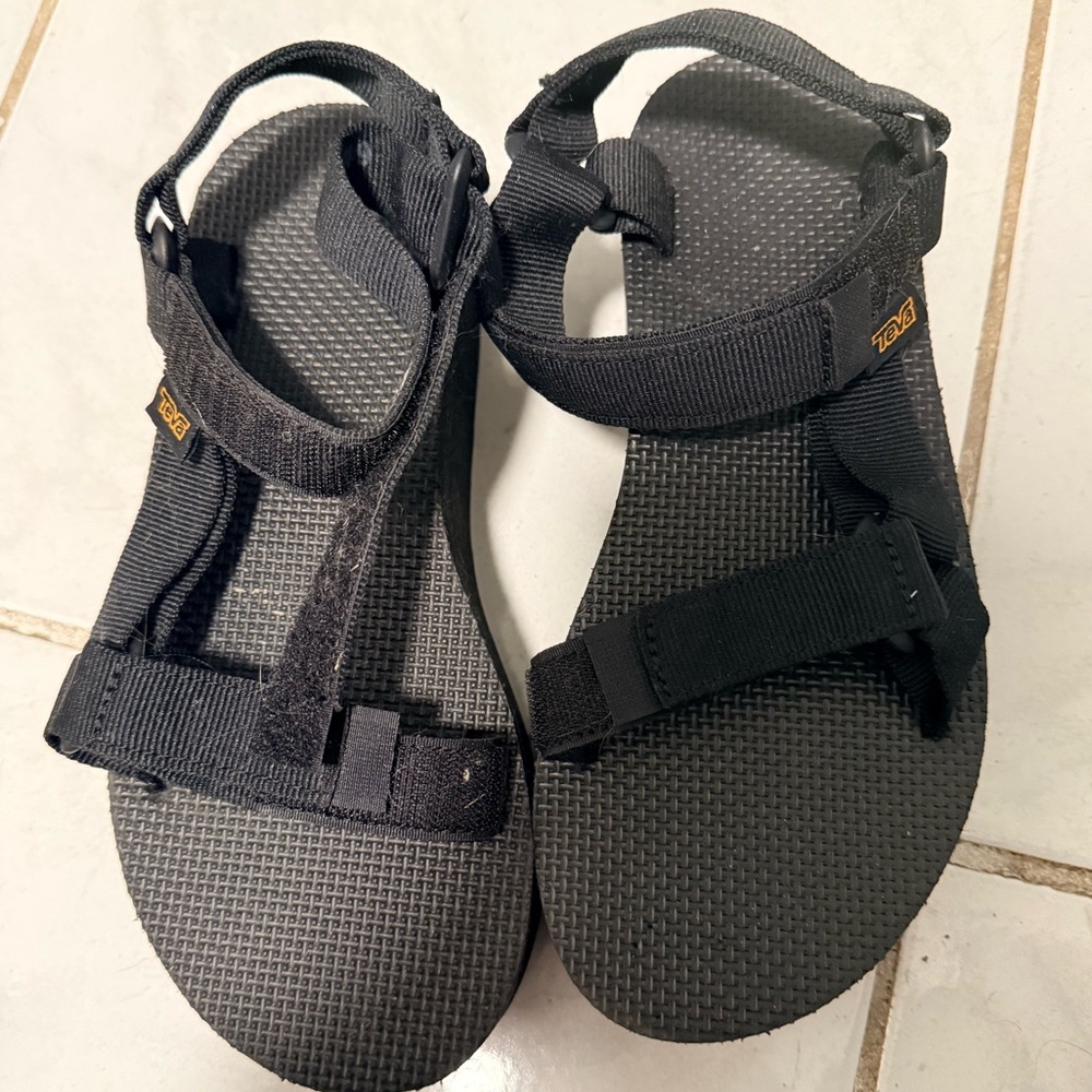 Teva Black Adjustable Strap Sandals